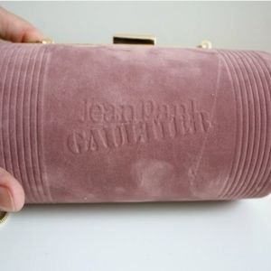 Jean Paul Gaultier pink velvet Clutch Bag